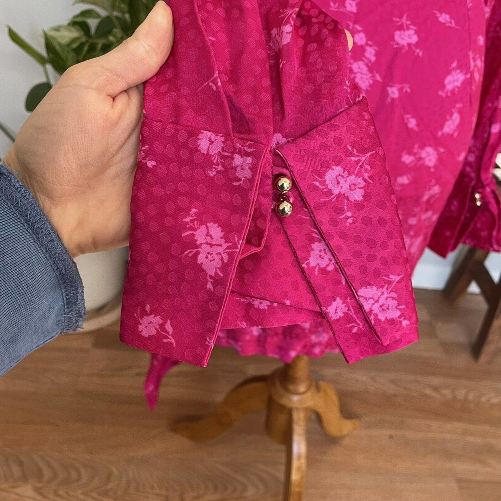 Acler Evanston Satin Wrap Mini Fuchsia Pink Dress - Picture 7 of 8